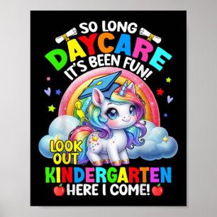 Daycare Graduation 2025 Unicorn Girl Hello Kinderg Poster