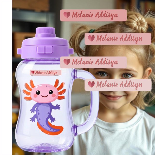 Daycare Label Pack Pink Heart Personalised (Creator Uploaded)