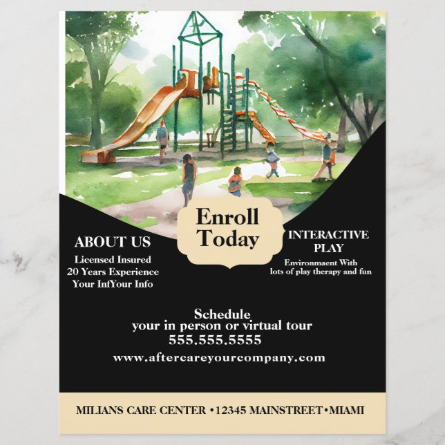 Daycare Playground Center Flyer (Front)