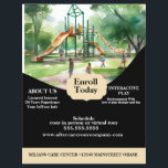 Daycare Playground Centre Flyer<br><div class="desc">Daycare Centre Flyer with playground</div>