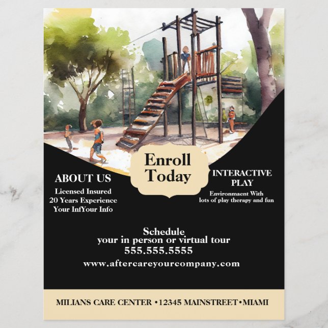 Daycare Playground Park Center Flyer (Front)