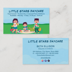 Daycare Professional Business   licensed Childcare Card