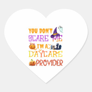 Daycare Provider Halloween Funny Halloween School Heart Sticker