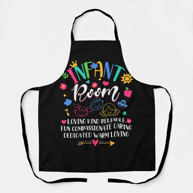 Daycare Provider Loving Kind Reliable Infant Room  Apron (Front)