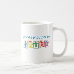 Daycare Provider of Twins Blocks Coffee Mug