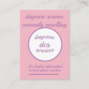 Daycare Service Might 3.5"x 2.5" Business Card