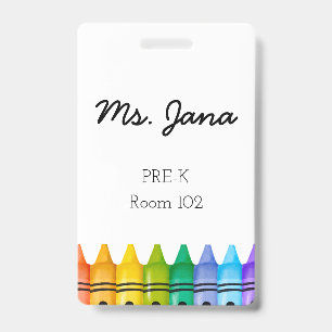Daycare Teacher Badge ID Badge