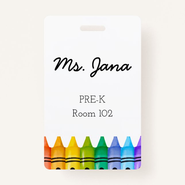 Daycare Teacher Badge ID Badge (Front)