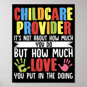 Daycare Teacher Childcare Provider Toddler Poster