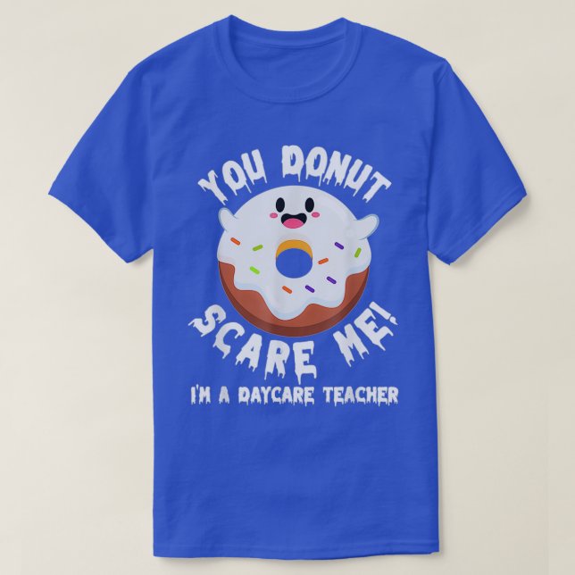Daycare Teacher Halloween Doughnut Costume Spooky  T-Shirt (Design Front)