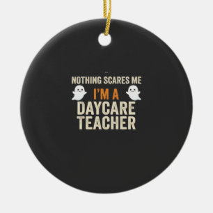 Daycare Teacher Halloween Ghost Design_1 Ceramic Ornament