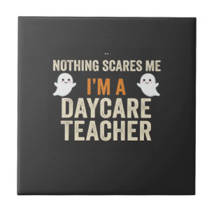 Daycare Teacher Halloween Ghost Design_1 Ceramic Tile