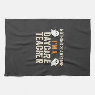 Daycare Teacher Halloween Ghost Design_1 Tea Towel