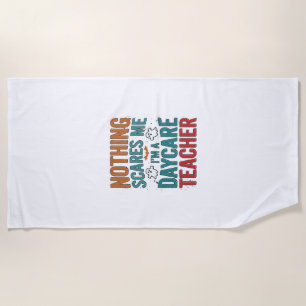Daycare Teacher Halloween Ghost Vintage Shirt Desi Beach Towel