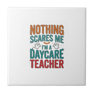 Daycare Teacher Halloween Ghost Vintage Shirt Desi Ceramic Tile
