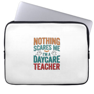 Daycare Teacher Halloween Ghost Vintage Shirt Desi Laptop Sleeve