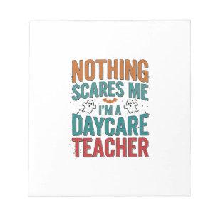 Daycare Teacher Halloween Ghost Vintage Shirt Desi Notepad