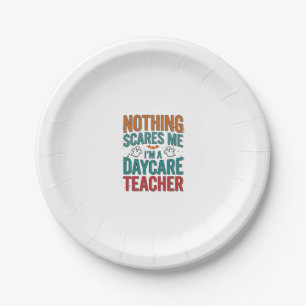 Daycare Teacher Halloween Ghost Vintage Shirt Desi Paper Plate