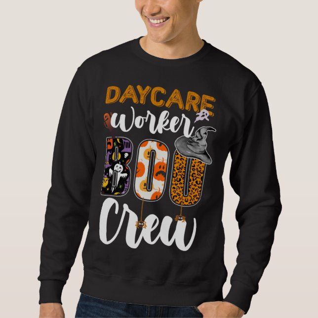 Daycare Worker Boo Crew Halloween Daycare Matching Sweatshirt (Front)