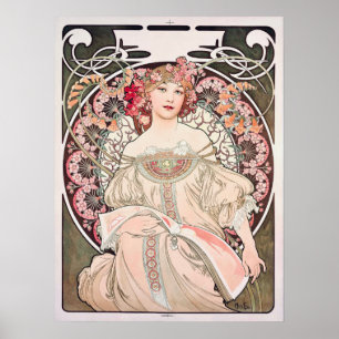 Daydream by Alphonse Mucha Poster