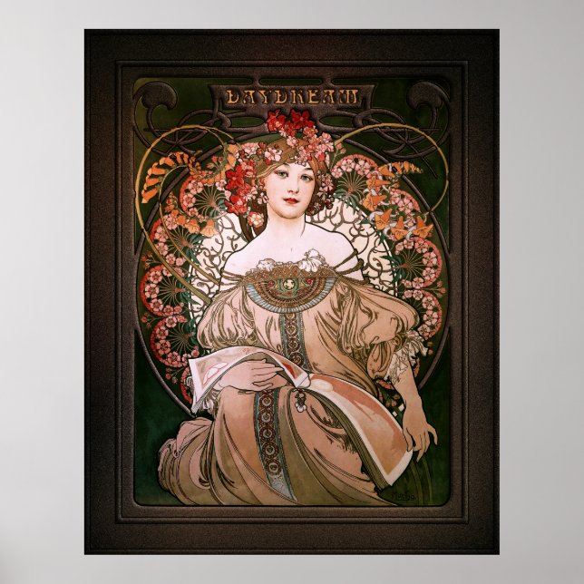 Daydream c1896 by Alphonse Mucha Poster (Front)