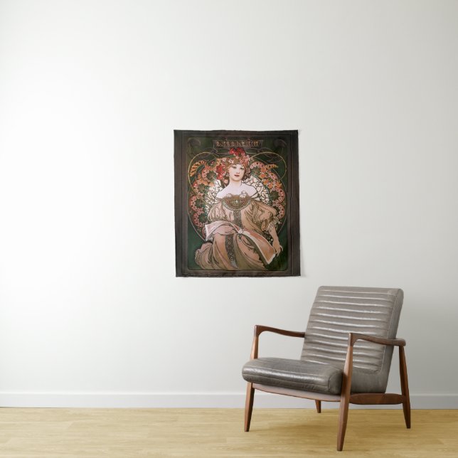 Daydream c1896 by Alphonse Mucha Tapestry (In Situ)