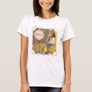 Daydream Girl on Wall Abstract Colourful Geometry T-Shirt