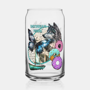Daydream Mode - Wolf Butterfly Doughnuts Boat Can Glass