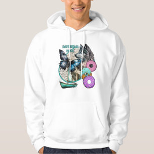 Daydream Mode - Wolf Butterfly Doughnuts Boat Hoodie