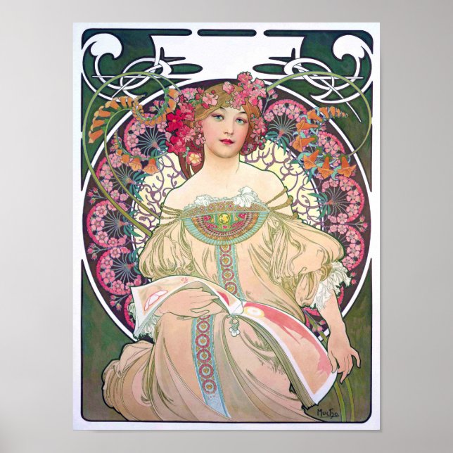 Daydream (Spring), Mucha Poster (Front)