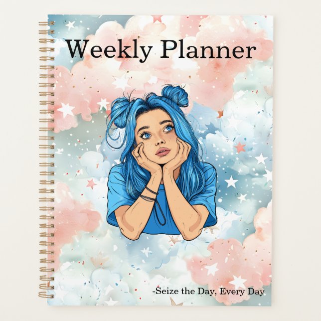Daydreaming & Colourful Clouds Weekly Planner (Front)