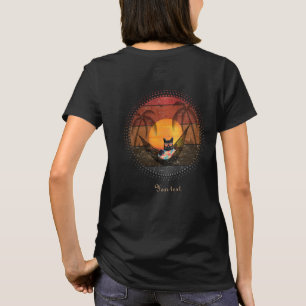 Daydreaming Cool Cat's Tropical Escape Woman T-Shirt
