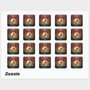 Daydreaming Cool Tropical Escape Custom  Square Sticker