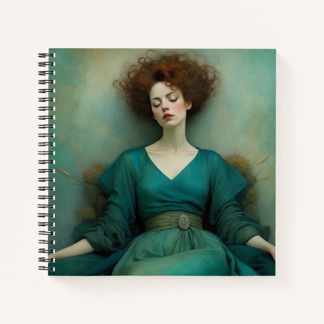 Daydreaming In Teal Notebook (Front)