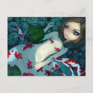 "Daydreaming Koi Mermaid" Postcard