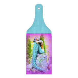 daydreaming mermaid glass cutting board