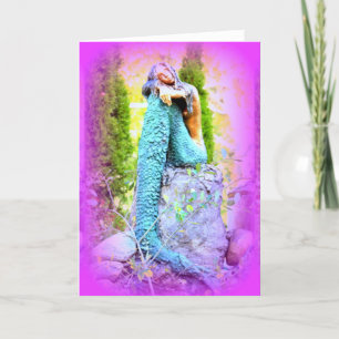 daydreaming mermaid greeting card