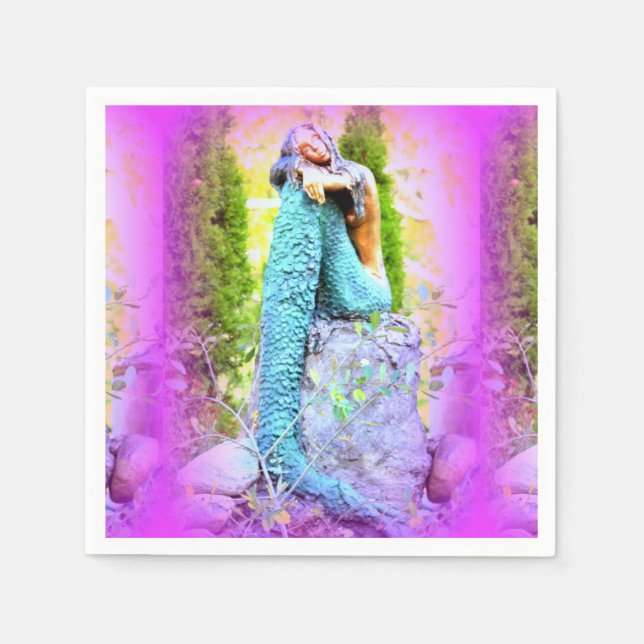 daydreaming mermaid paper napkins (Front)