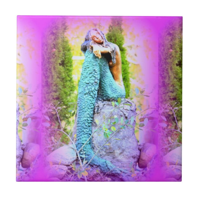 daydreaming mermaid photo tile (Front)