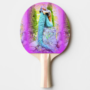 daydreaming mermaid ping pong paddle