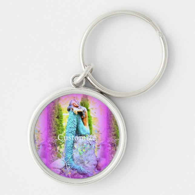 Daydreaming mermaid Thunder_Cove Key Ring (Front)