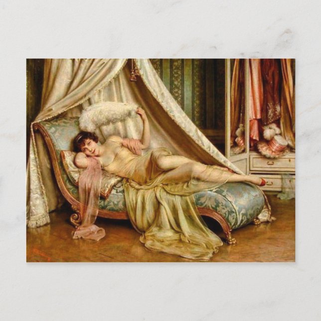 Daydreaming - vintage postcard (Front)