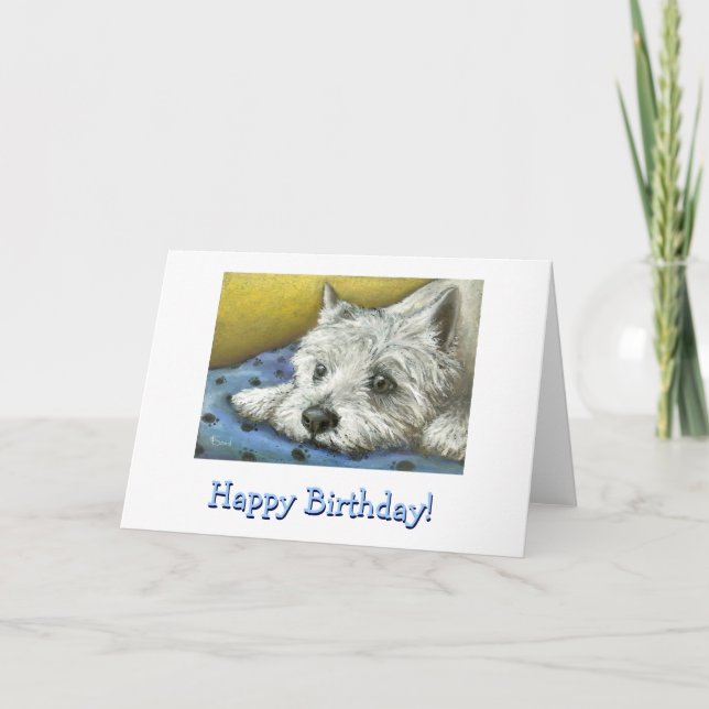 Daydreaming Westie Card (Front)