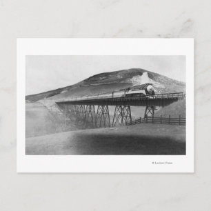 Daylight Limited Railroad over Tressel Postcard