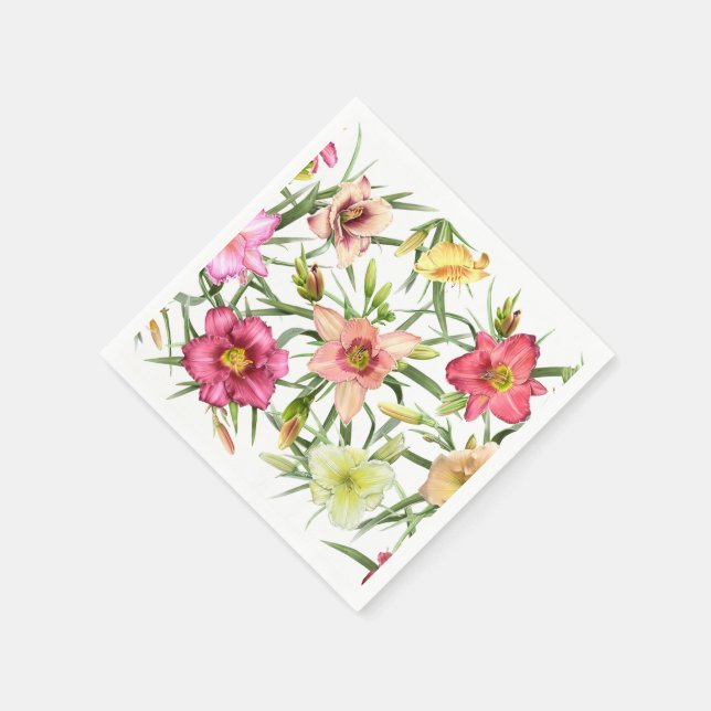 Daylilies All Over Napkin (Corner)
