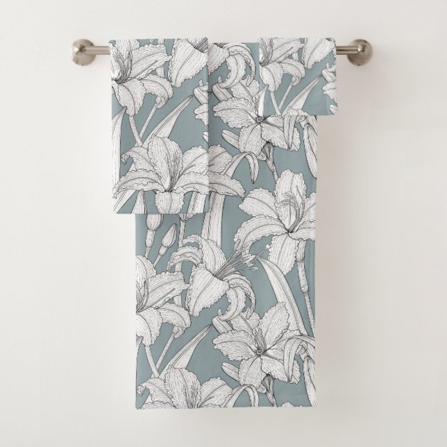 Daylilies Bath Towel Set (Insitu)