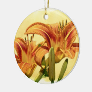 Daylilies - Hemerocallis Ceramic Ornament