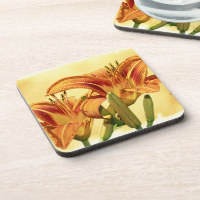 Daylilies - Hemerocallis Coaster (Left Side)