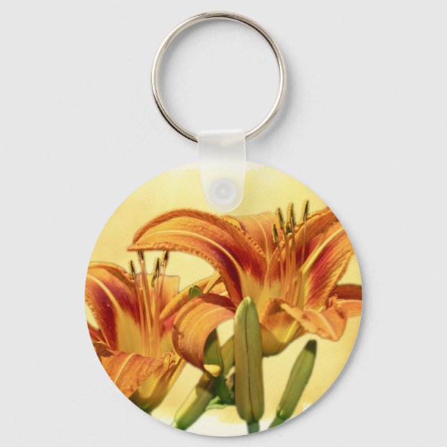Daylilies - Hemerocallis Key Ring (Front)