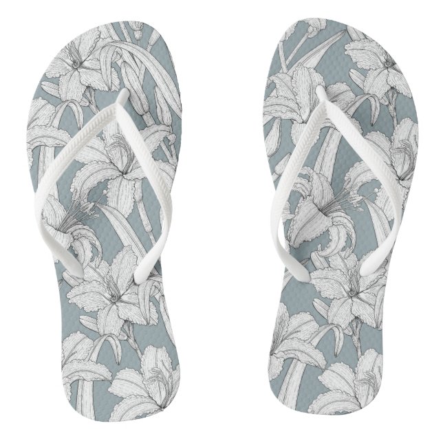 Daylilies Thongs (Footbed)